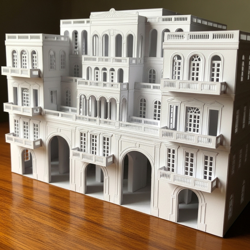 Paper Sculpture Building Model | Intricate Architectural Design Paper Sculpture Building Model | Intricate Architectural Design