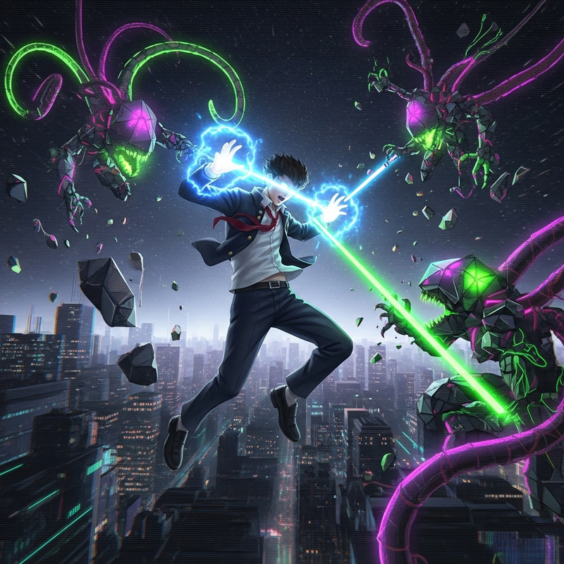 Epic Battle: High School Student vs Virtual Reality Space Monsters Epic Battle: High School Student vs Virtual Reality Space Monsters