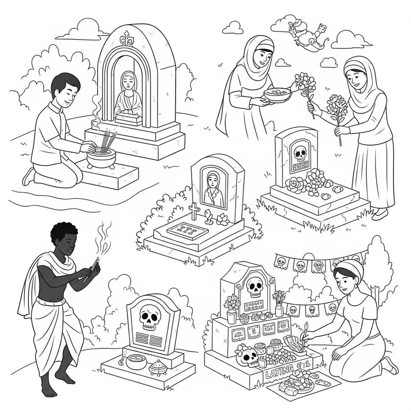 Honoring Death in Whimsical Style | Coloring Page Ideas Honoring Death in Whimsical Style | Coloring Page Ideas