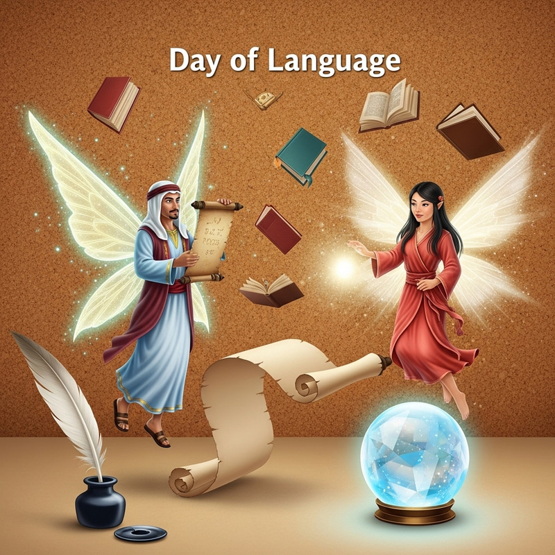 Enchanting Fairies and Symbols for Language Day Display