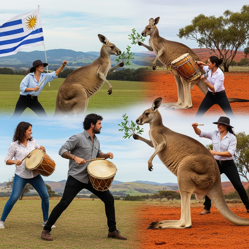 Uruguay Population vs. Australian Kangaroos Conflict