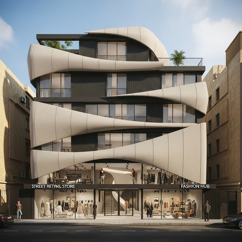 Fashion Hub Building with Street Retail & Workshops in Dense Beirut Area