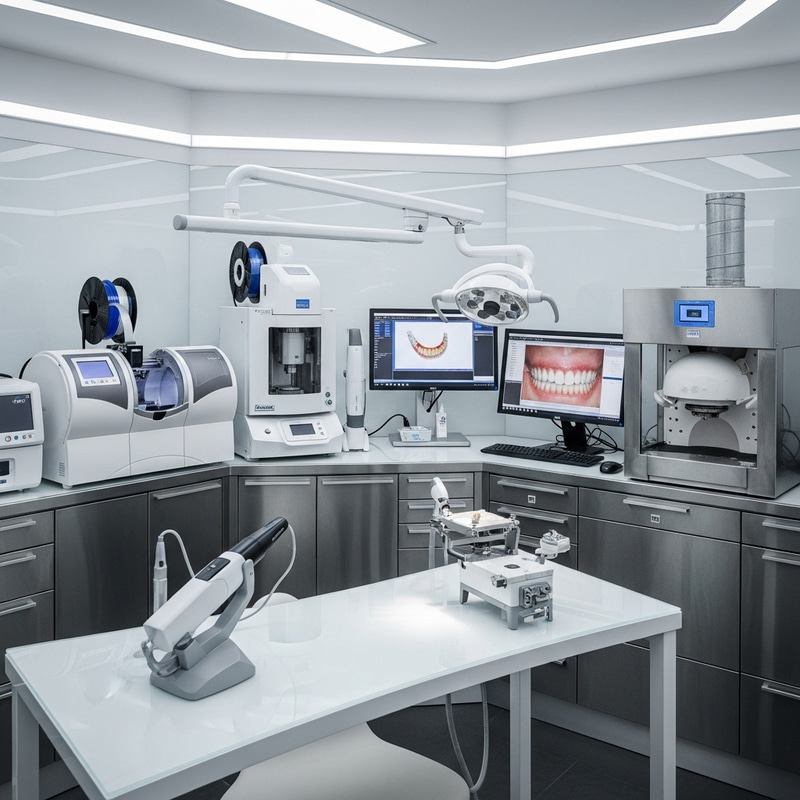 Cutting-Edge Digital Dental Studio with 3D Printer, Milling Machine, and Smile Design Studio