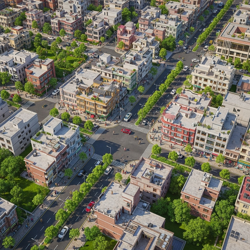 Damauli Streetscape: Urban Town Architecture & Views Damauli Streetscape: Urban Town Architecture & Views