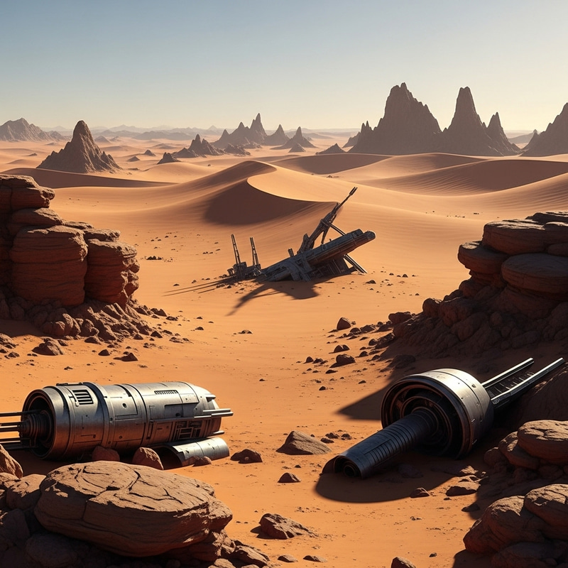 Reddish Alien Landscape on Dune-style Terrain Reddish Alien Landscape on Dune-style Terrain