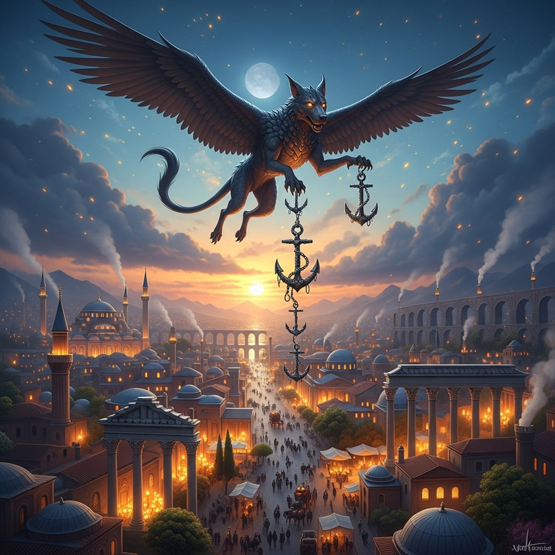 Mythical Dog Flies Over Kyiv Dropping Cruise Missiles