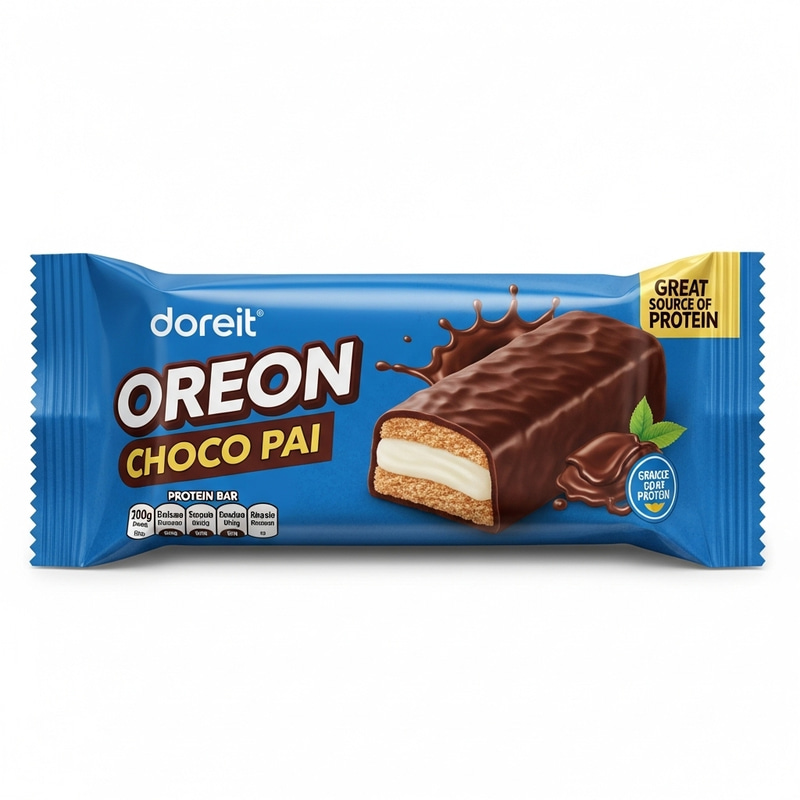 Design Oreon Choco Pai Protein Bar Packaging | Delicious Flavor