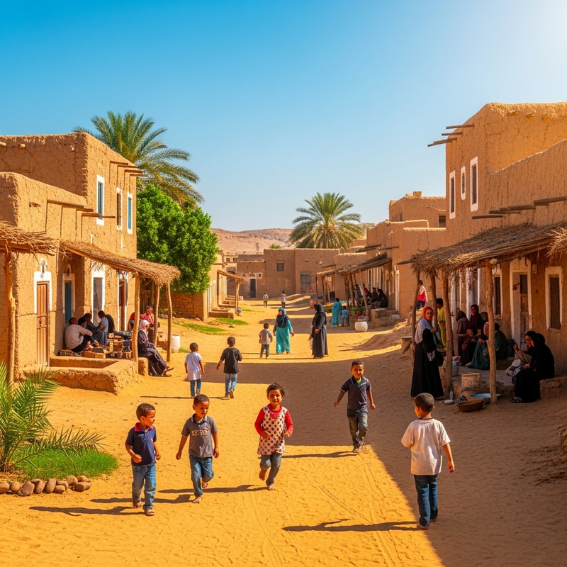 Authentic Egyptian Village Street