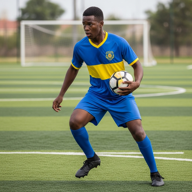 Young African Football Club Icon | Teamwork Dynamic Player