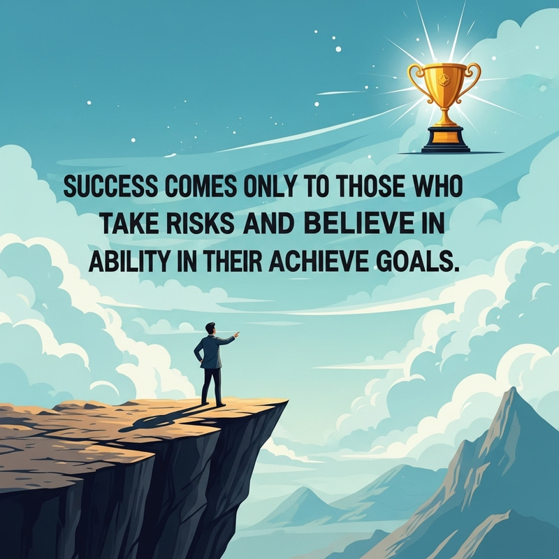 Success Through Taking Risks and Belief in Achieving Goals Success Through Taking Risks and Belief in Achieving Goals
