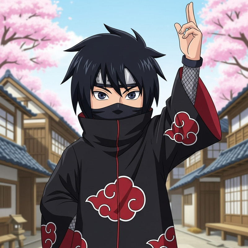 Itachi Uchiha Ninja Mascot | Raven-Black Hair & Sharingan Eyes Itachi Uchiha Ninja Mascot | Raven-Black Hair & Sharingan Eyes