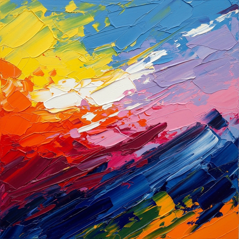 Colorful Abstract Painting | Sunset-Inspired Artwork