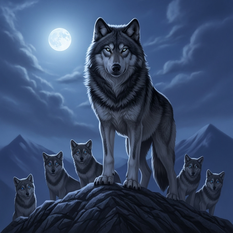 Hero Alpha Wolf - Twilight Commanding Figure