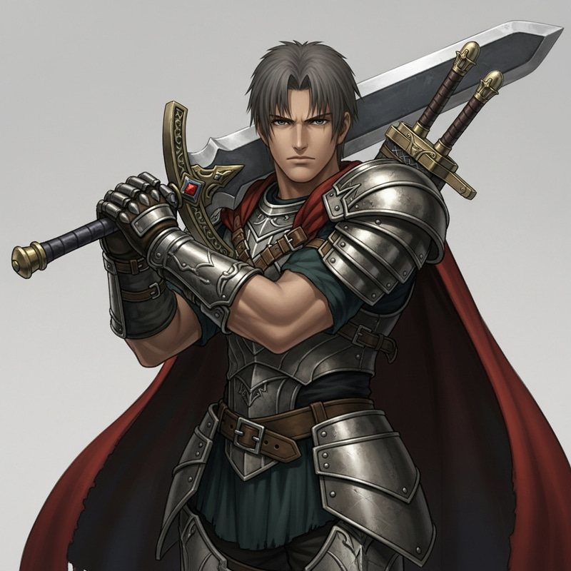 Vagrant Story Character | Athletic Warrior with Medieval Sword Vagrant Story Character | Athletic Warrior with Medieval Sword