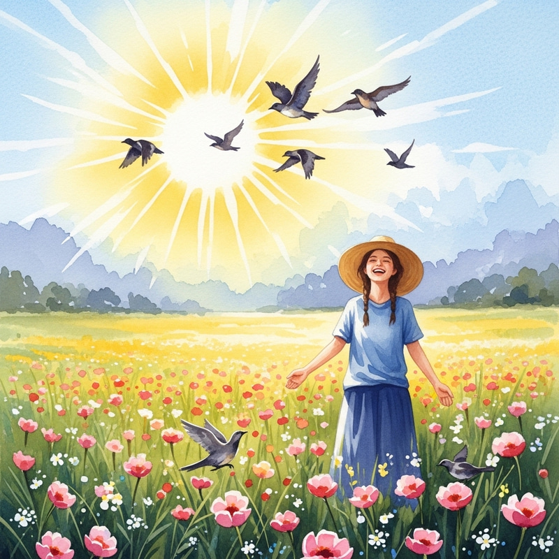 Vibrant Happiness Watercolor Artwork Vibrant Happiness Watercolor Artwork