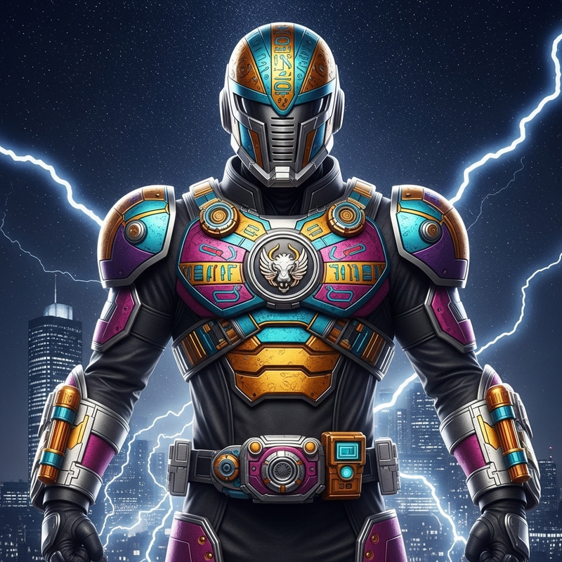 Kamen Raider GodGau - Epic Hero with Vibrant Armor Kamen Raider GodGau - Epic Hero with Vibrant Armor