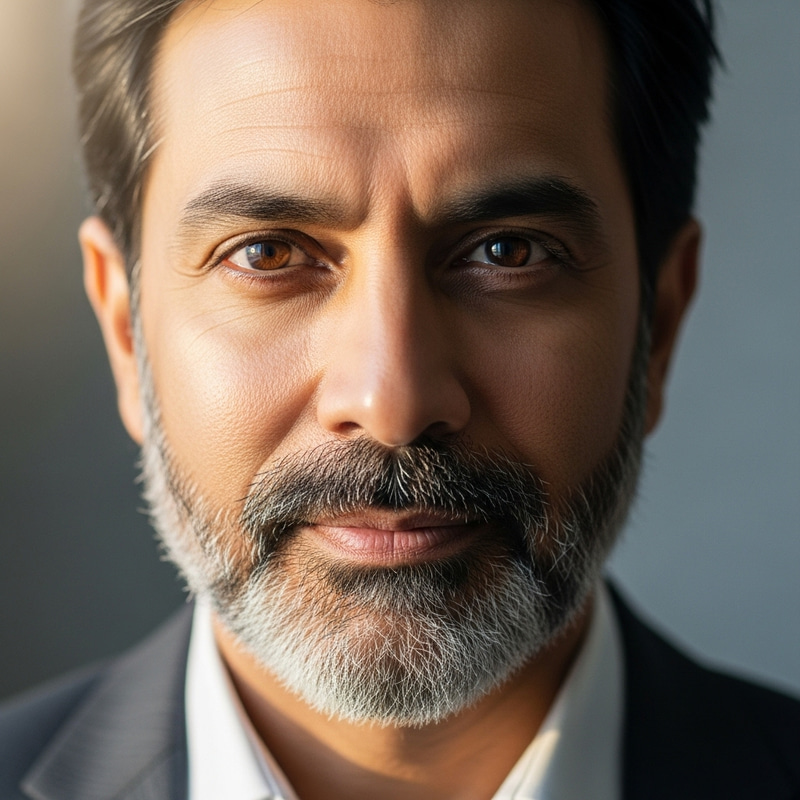 Calm South Asian Man Portrait | Wisdom & Tranquility Calm South Asian Man Portrait | Wisdom & Tranquility