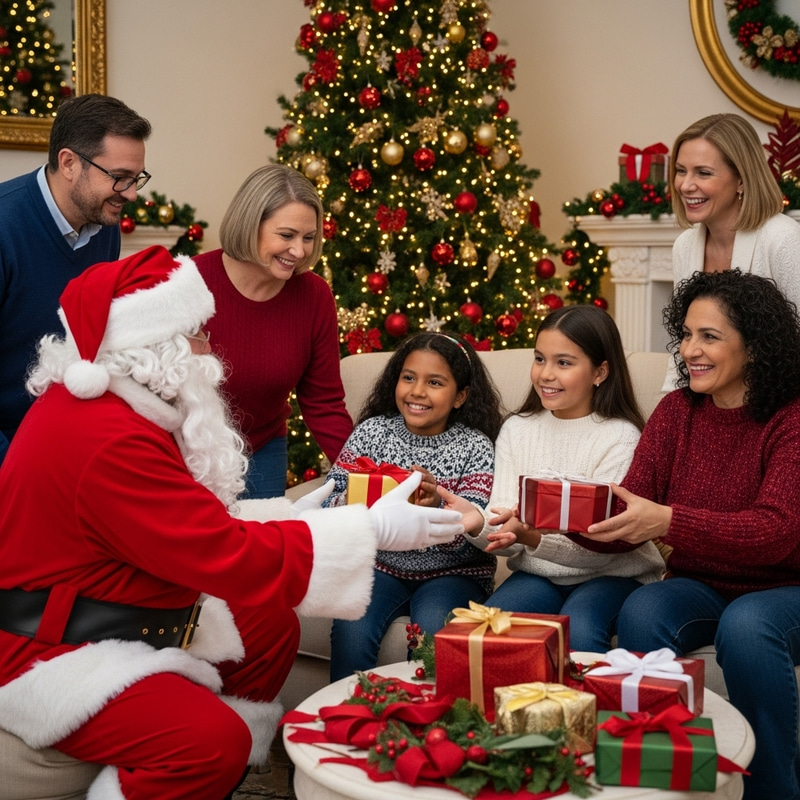 Santa Wishing Happy Christmas to Cajamarca Regional Division Family