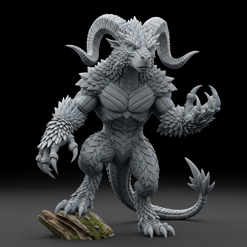 3D Printable Monster: Unique Creature Design