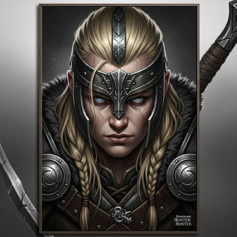 Grimdark Viking D&D Hunter Art | Blond Hair Blue Eyes Grimdark Viking D&D Hunter Art | Blond Hair Blue Eyes