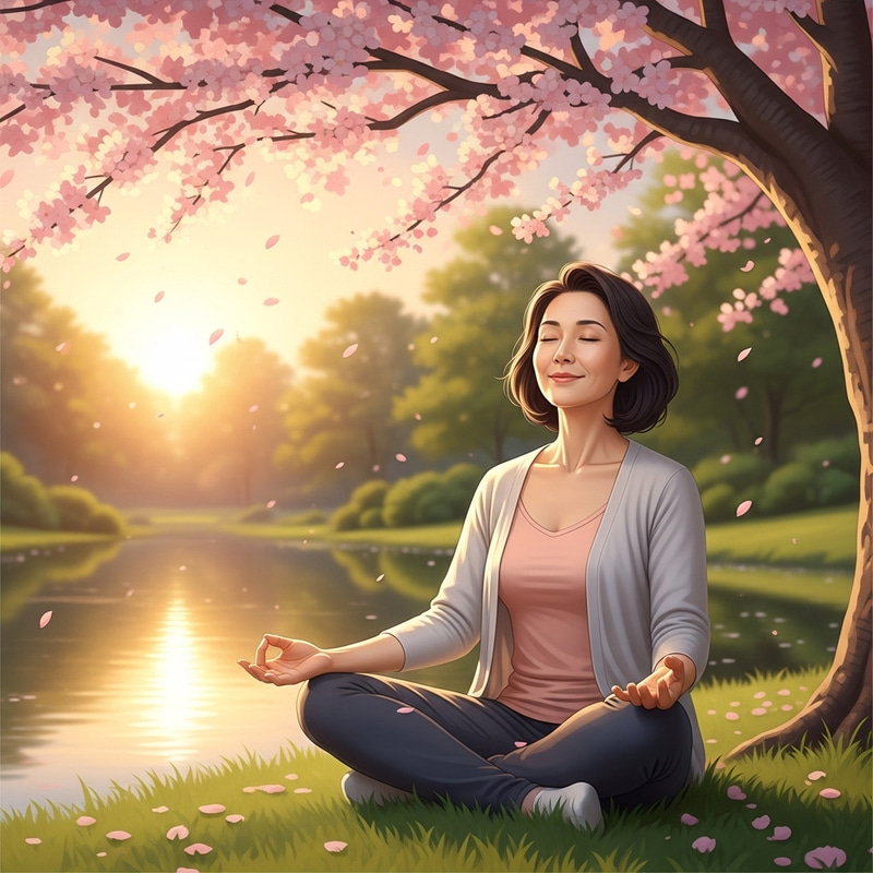 Embracing Self-Love in Tranquil Garden Oasis Embracing Self-Love in Tranquil Garden Oasis