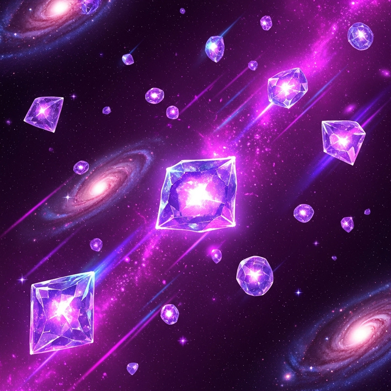 Vibrant Fantasy Magic in Cosmic Diamond Glow