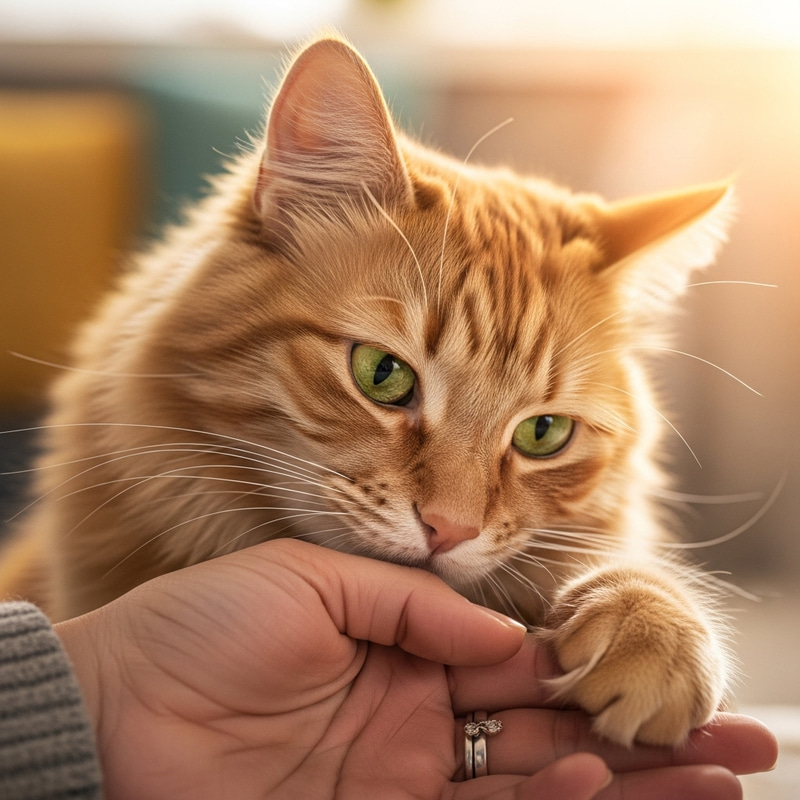 Adorable Cat Displaying Love | Warm and Endearing Affection Adorable Cat Displaying Love | Warm and Endearing Affection