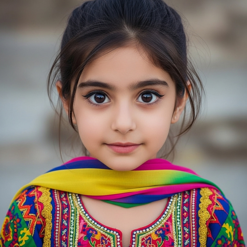 Enchanting Pakistani Girl with Expressive Eyes Enchanting Pakistani Girl with Expressive Eyes