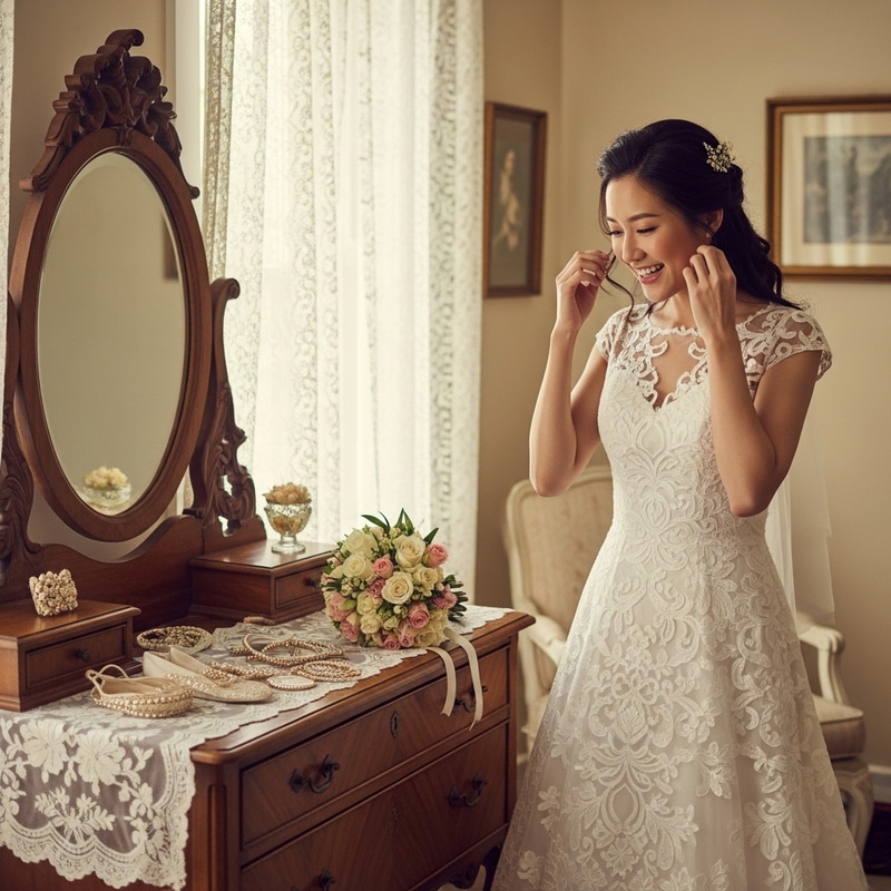 Elegant and Romantic Bride Preparation Elegant and Romantic Bride Preparation