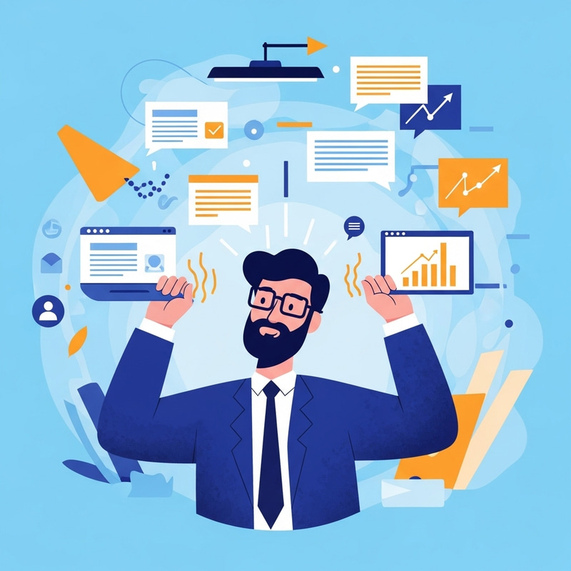 Abstract Employee in Work Environment