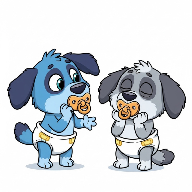 Bluey and Bingo Diapers: USA - Chupete Collection