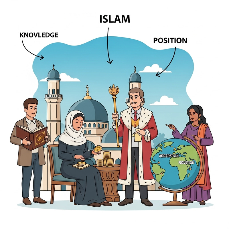 Islamic Perspectives on Wealth and Leadership - Visual Representation Islamic Perspectives on Wealth and Leadership - Visual Representation