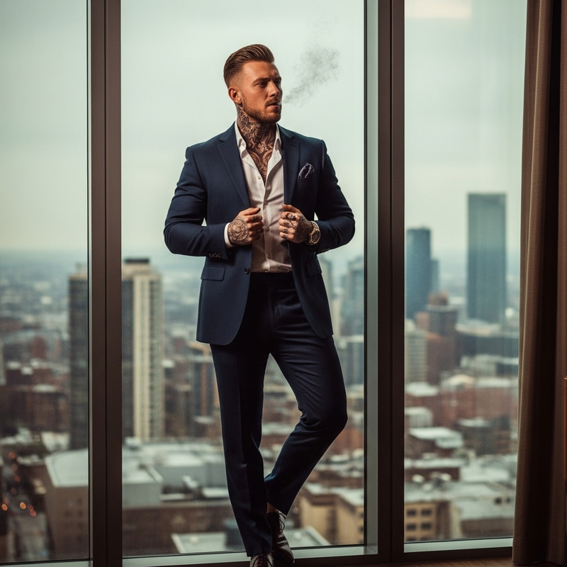 Irish Urban Romanticism: Charismatic Gentleman in Sophisticated Cityscape Irish Urban Romanticism: Charismatic Gentleman in Sophisticated Cityscape