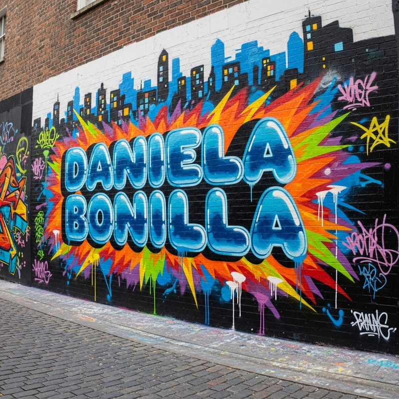 Vibrant Street Mural by Daniela Bonilla Vibrant Street Mural by Daniela Bonilla