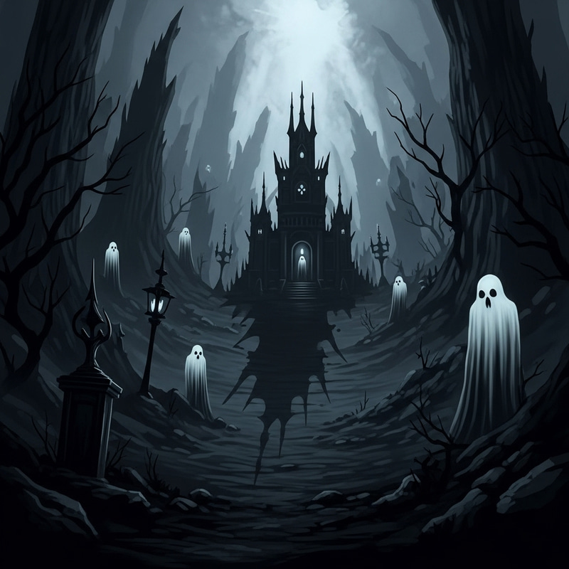 Chilling Encounter: Haunting Apparitions and Eerie Shadows