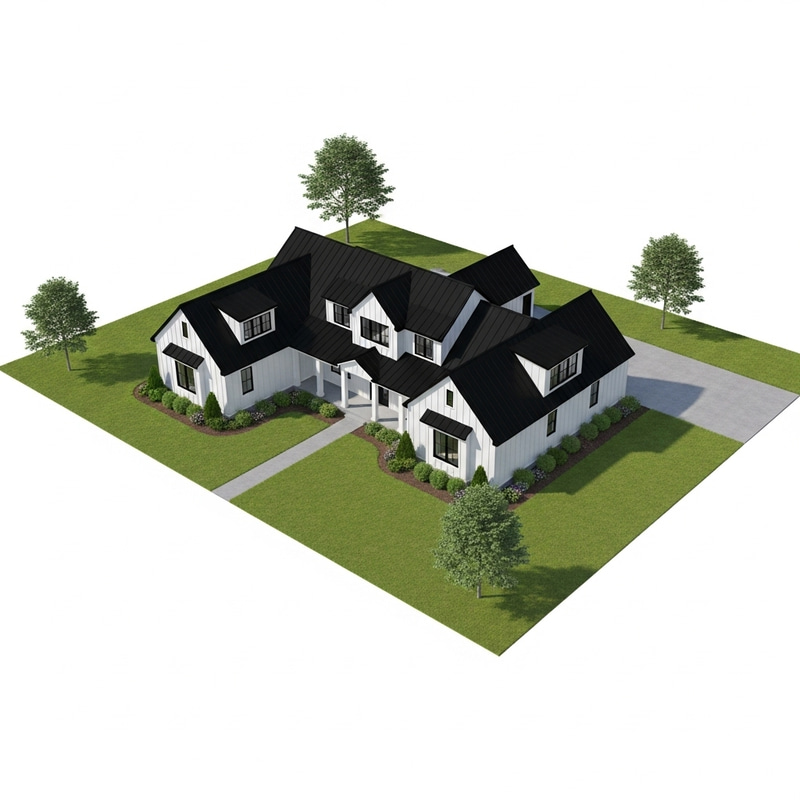 Urban Farm Style Two-Story House | L-Shaped Design Urban Farm Style Two-Story House | L-Shaped Design