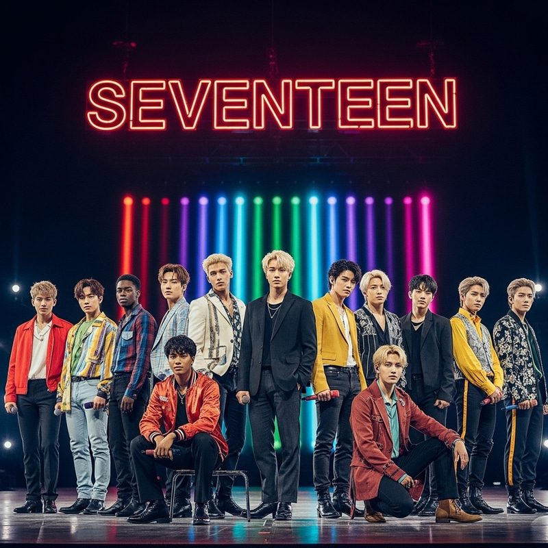 SEVENTEEN Kpop Band | Vibrant Stage Performance