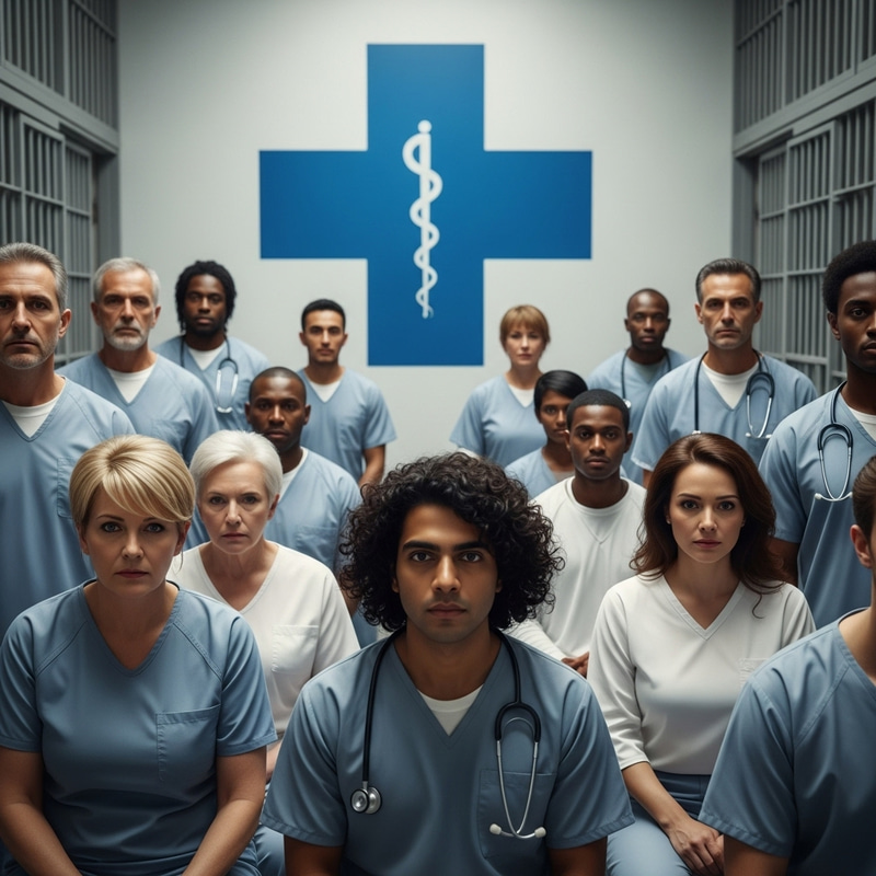 Diverse Healthcare Image: Multicultural Group or Medical Cross