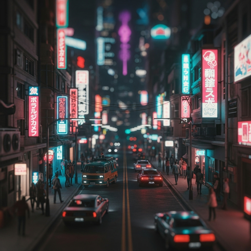 Vibrant Cyberpunk Cityscape with Neon Lights Vibrant Cyberpunk Cityscape with Neon Lights