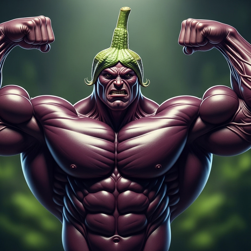 Muscular Eggplant: An Unconventional Twist Muscular Eggplant: An Unconventional Twist
