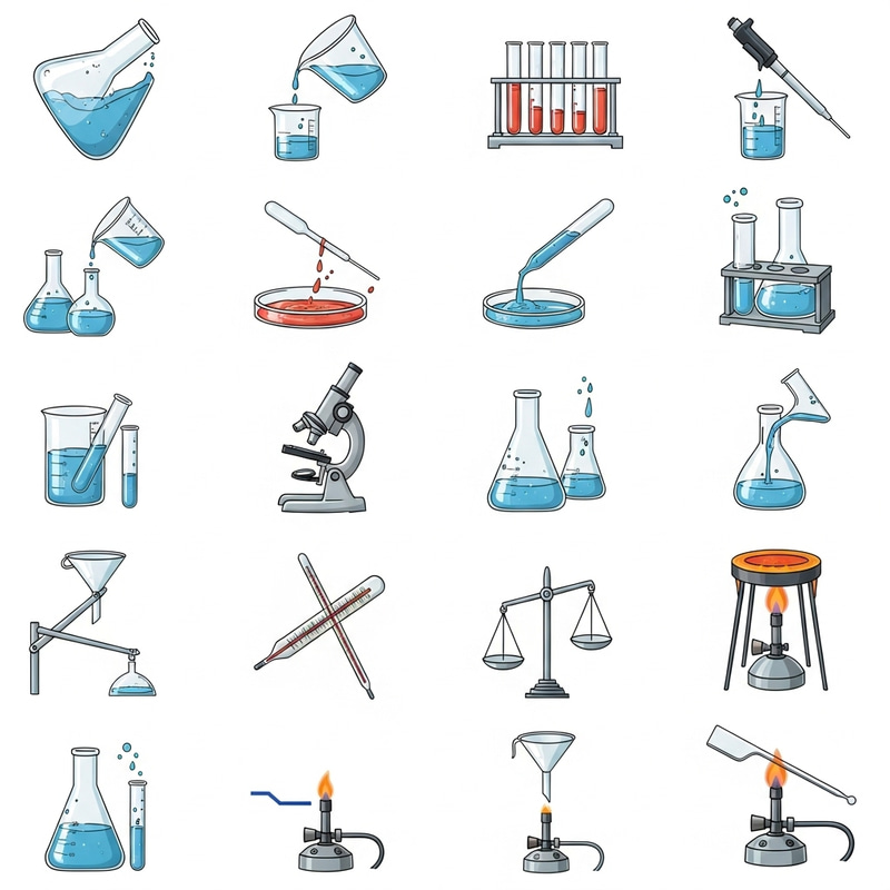 20 Animated Chemical Lab Utensils: Engaging Laboratory Images