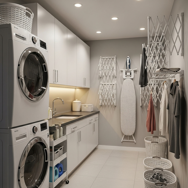 Efficient Narrow Laundry Room Design Ideas Efficient Narrow Laundry Room Design Ideas