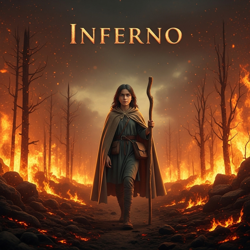 Brave Hispanic Girl Embarks on Harrowing Inferno Journey