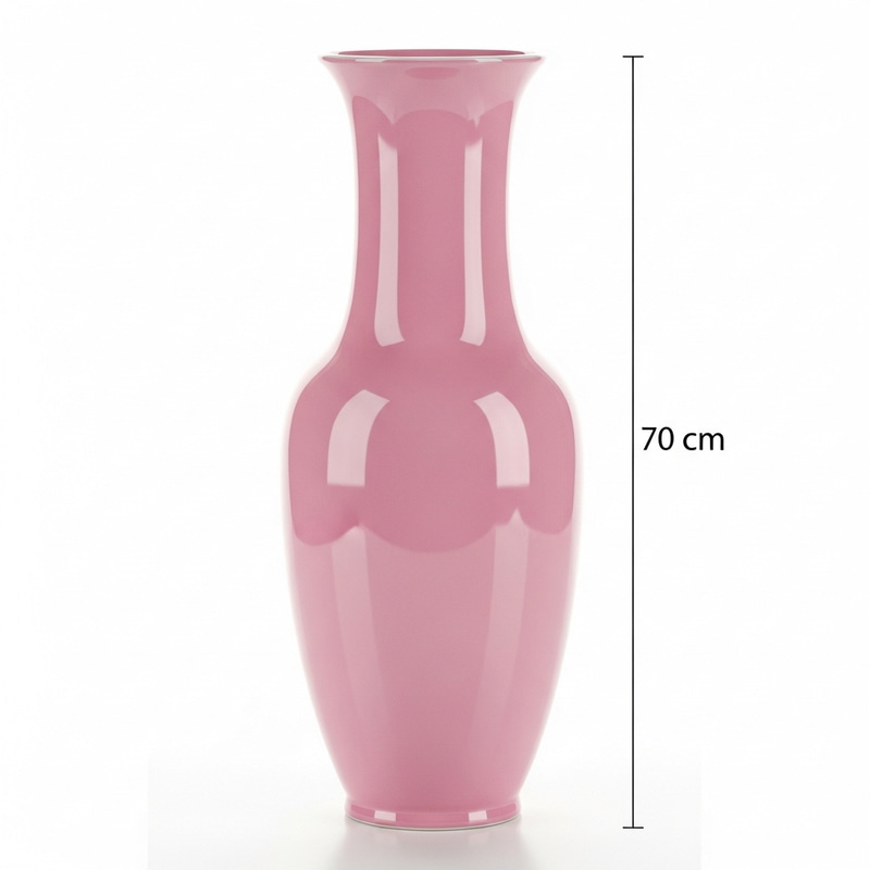 Beautiful Pink Porcelain Vase - 70cm Height Beautiful Pink Porcelain Vase - 70cm Height