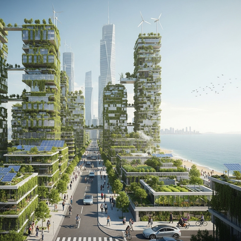 Futuristic Sustainable Coastal City