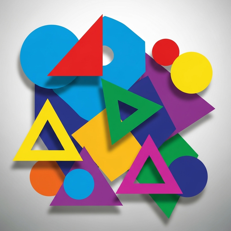 Abstract Art with Colorful Geometric Shapes Abstract Art with Colorful Geometric Shapes