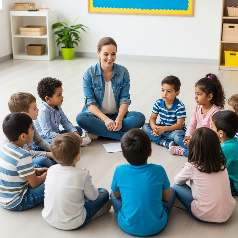 Harmonious Group Activity with Diverse Children and Teacher Harmonious Group Activity with Diverse Children and Teacher