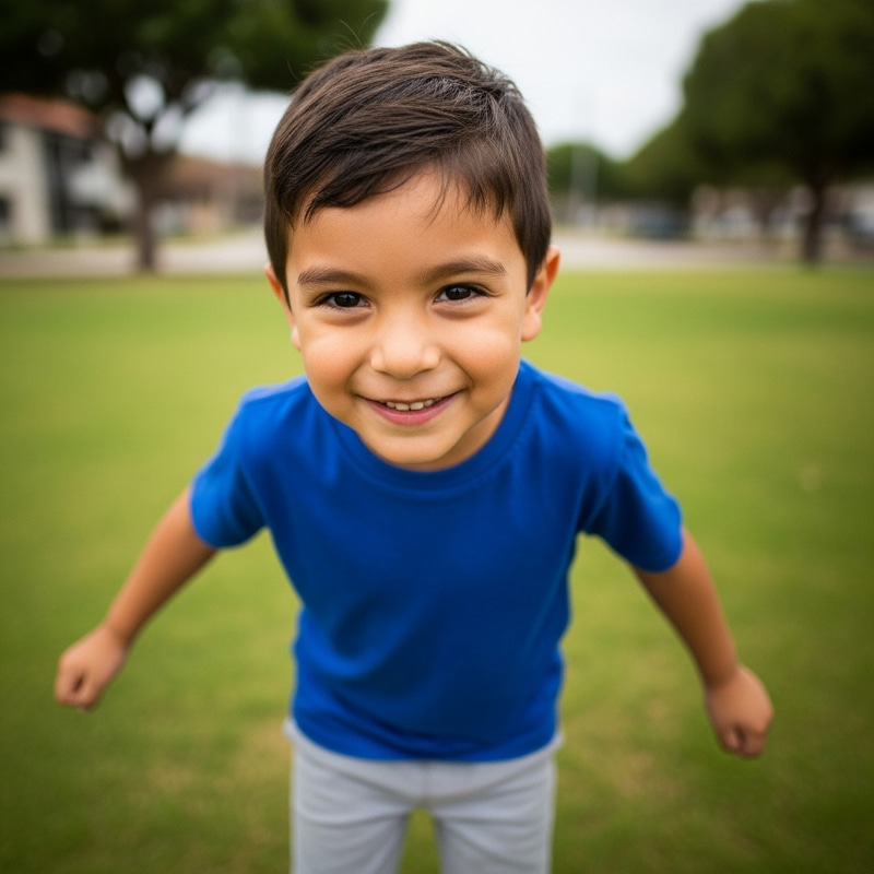 Vibrant Young Boy Portrait | Innocent Playful Energy