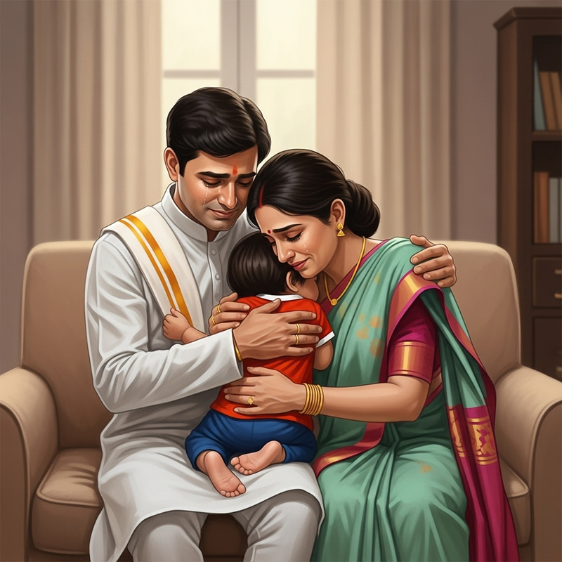 Embracing Unity: Poignant Depiction of Love, Loss, and Family Bonding