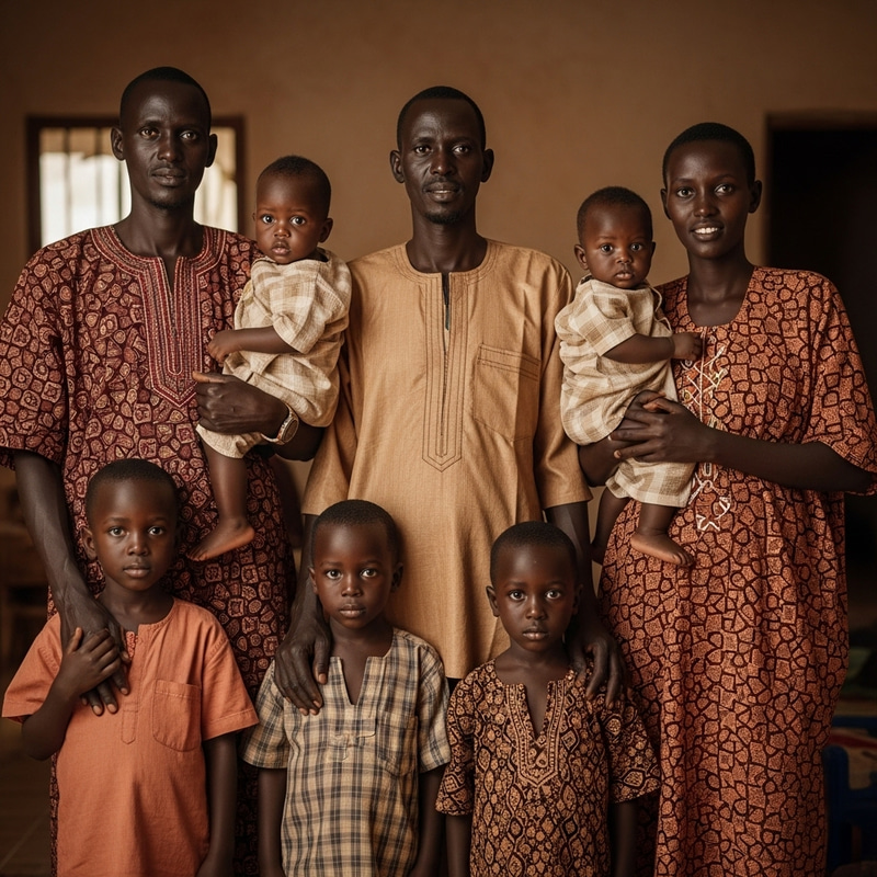 Heartwarming South Sudanese Family Portrait Heartwarming South Sudanese Family Portrait